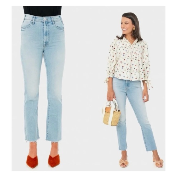 NWOT Anthropologie MOTHER The Hustler Ankle Fray In When In Rome  Size 27 - Picture 3 of 16